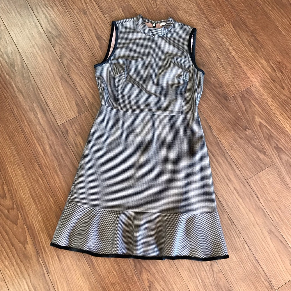 Rebecca Taylor Houndstooth, High Neck Dress Size 8